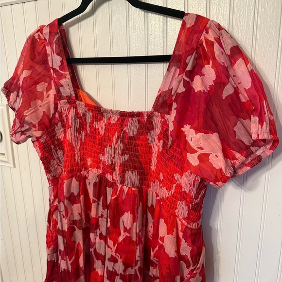 NWT Torrid Clip Dot Lace up Smocked 1X Dress - Picture 8 of 10